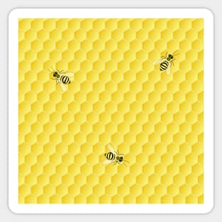 Honeycomb ThreeBees Sticker